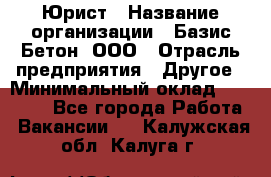 Юрист › Название организации ­ Базис-Бетон, ООО › Отрасль предприятия ­ Другое › Минимальный оклад ­ 25 000 - Все города Работа » Вакансии   . Калужская обл.,Калуга г.